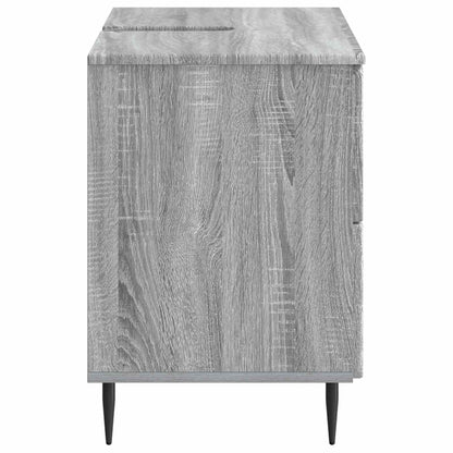 vidaXL Bathroom Sink Cabinet ZWOLLE Grey Sonoma 82 x 41x 58.5 cm