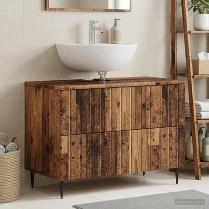 vidaXL Bathroom Sink Cabinet ZWOLLE Old Wood 82 x 41x 58.5 cm