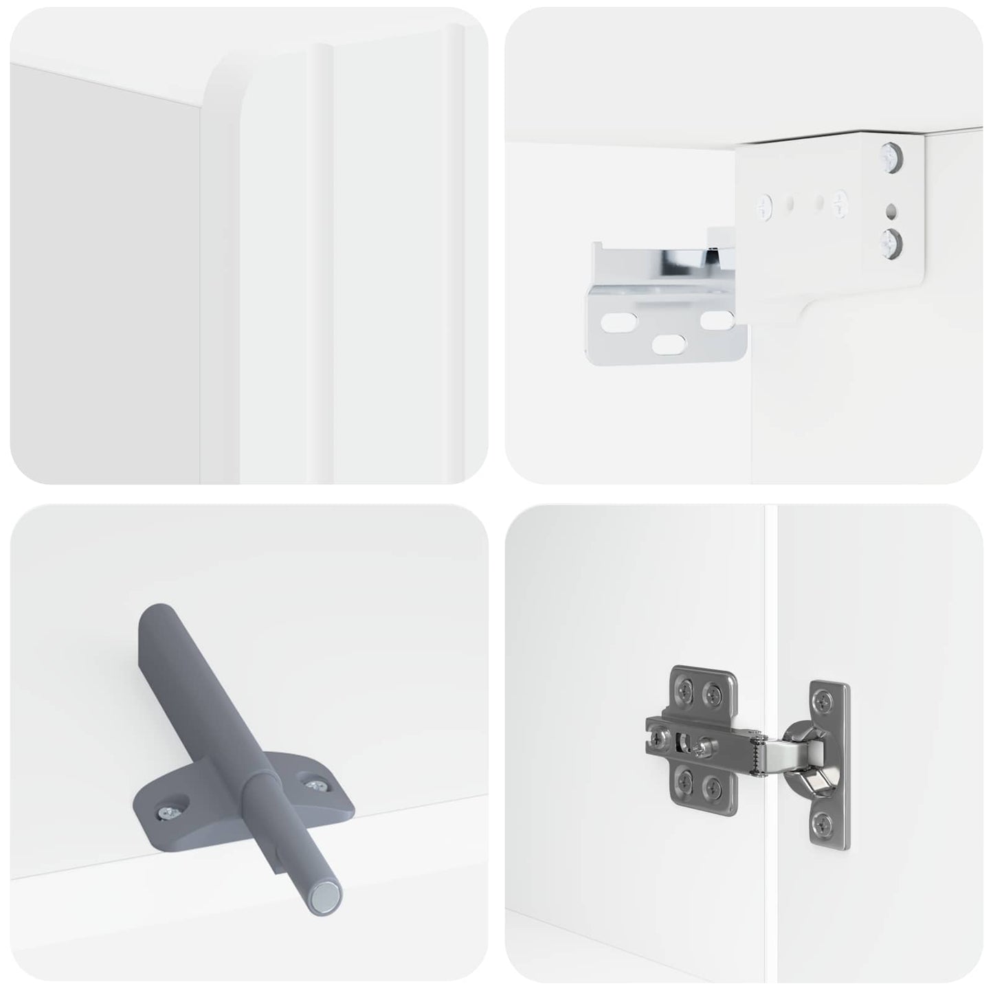 vidaXL Bathroom Wall Cabinet ZWOLLE White 30 x 31 x 63 cm