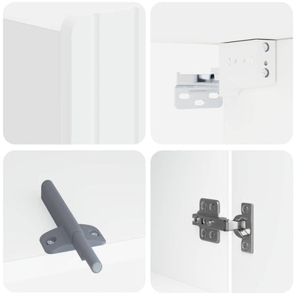 vidaXL Bathroom Wall Cabinet ZWOLLE White 30 x 31 x 63 cm