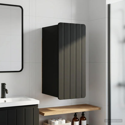 vidaXL Bathroom Wall Cabinet ZWOLLE Black 30 x 31 x 63 cm