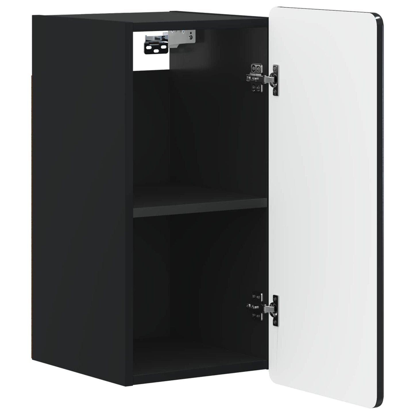 vidaXL Bathroom Wall Cabinet ZWOLLE Black 30 x 31 x 63 cm