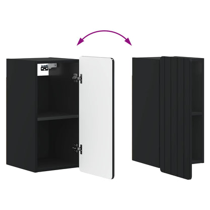 vidaXL Bathroom Wall Cabinet ZWOLLE Black 30 x 31 x 63 cm