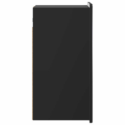 vidaXL Bathroom Wall Cabinet ZWOLLE Black 30 x 31 x 63 cm