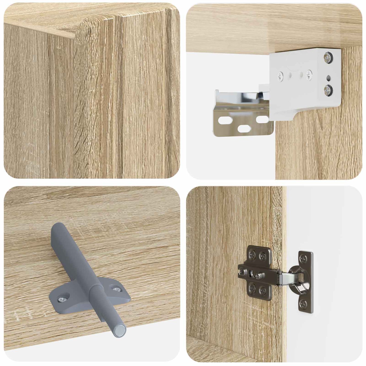 vidaXL Bathroom Wall Cabinet ZWOLLE Sonoma Oak 30 x 31 x 63 cm