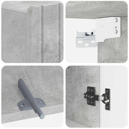 vidaXL Bathroom Wall Cabinet ZWOLLE Concrete Grey 30 x 31 x 63 cm