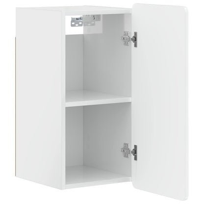 vidaXL Bathroom Wall Cabinet ZWOLLE High Gloss White 30 x 31 x 63 cm