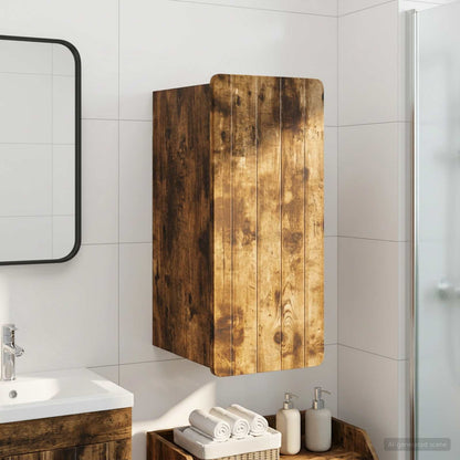 vidaXL Bathroom Wall Cabinet ZWOLLE Smoked Oak 30 x 31 x 63 cm