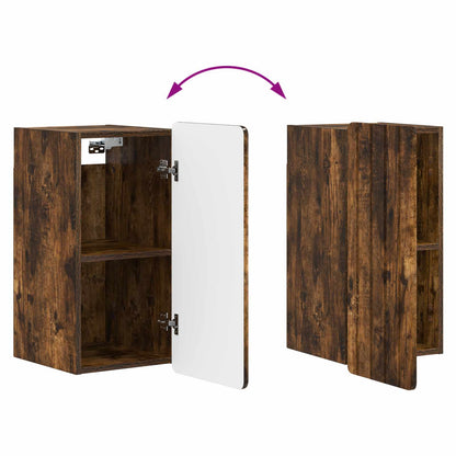 vidaXL Bathroom Wall Cabinet ZWOLLE Smoked Oak 30 x 31 x 63 cm