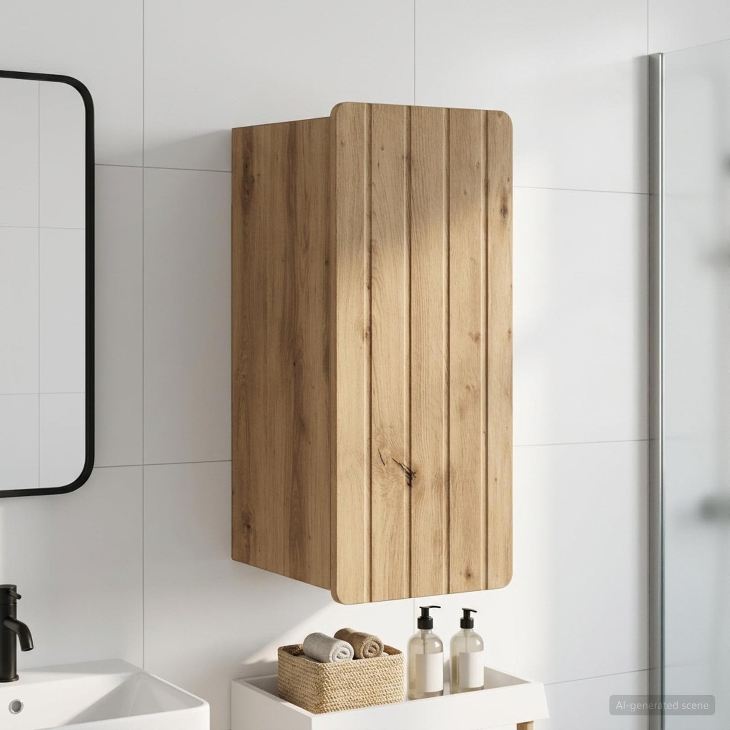 vidaXL Bathroom Wall Cabinet ZWOLLE Artisan Oak 30 x 31 x 63 cm