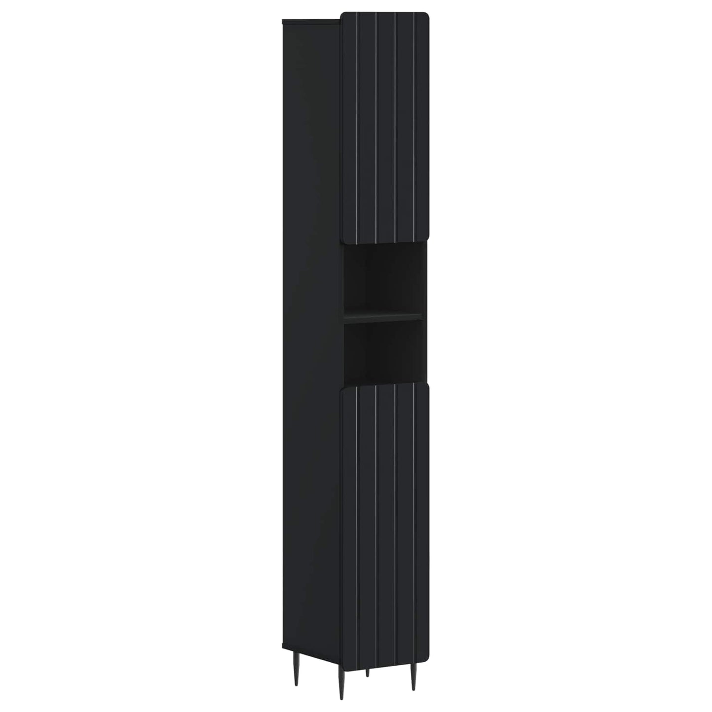 vidaXL Bathroom Cabinet with Open Shelf ZWOLLE Black