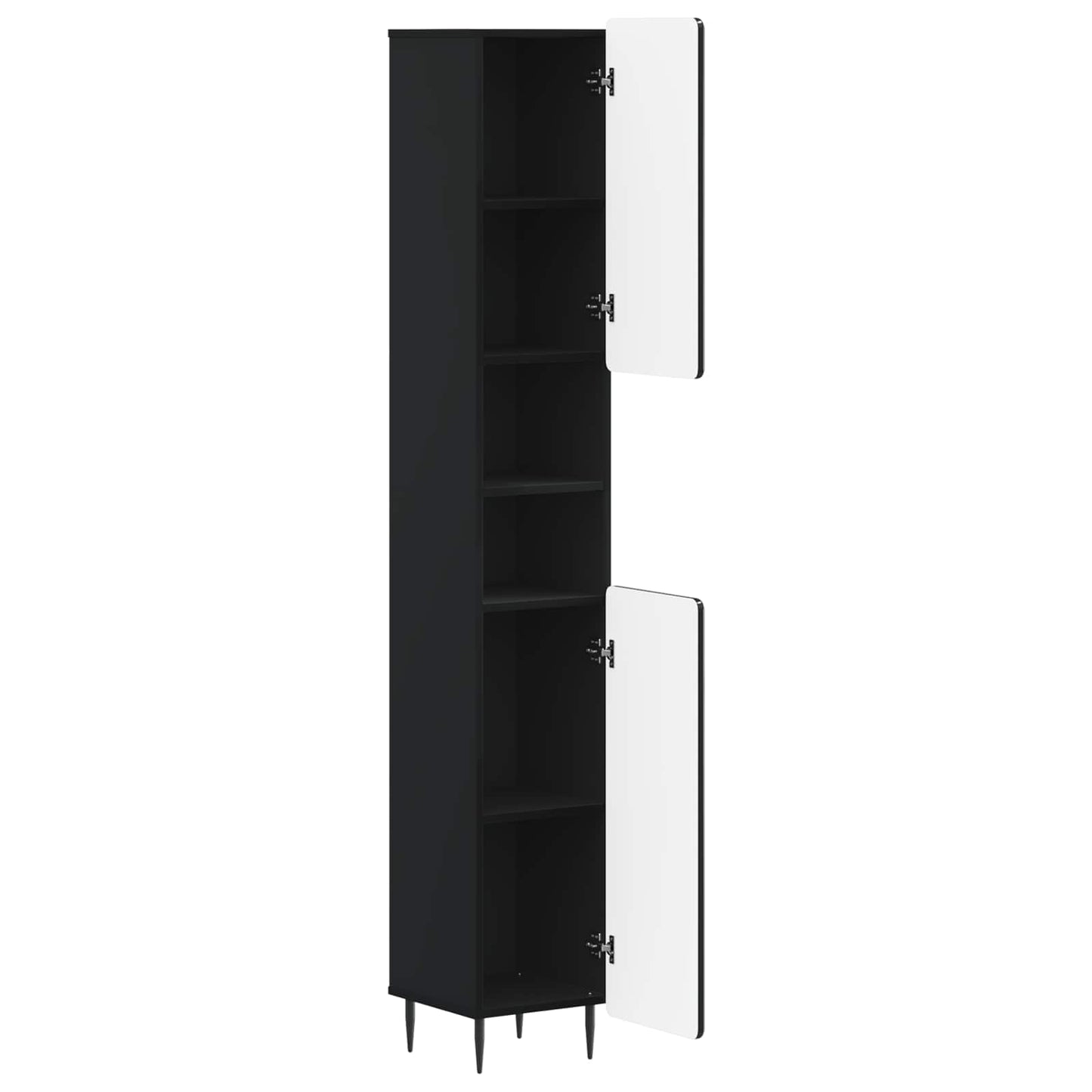 vidaXL Bathroom Cabinet with Open Shelf ZWOLLE Black