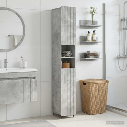 vidaXL Bathroom Cabinet with Open Shelf ZWOLLE Concrete Grey