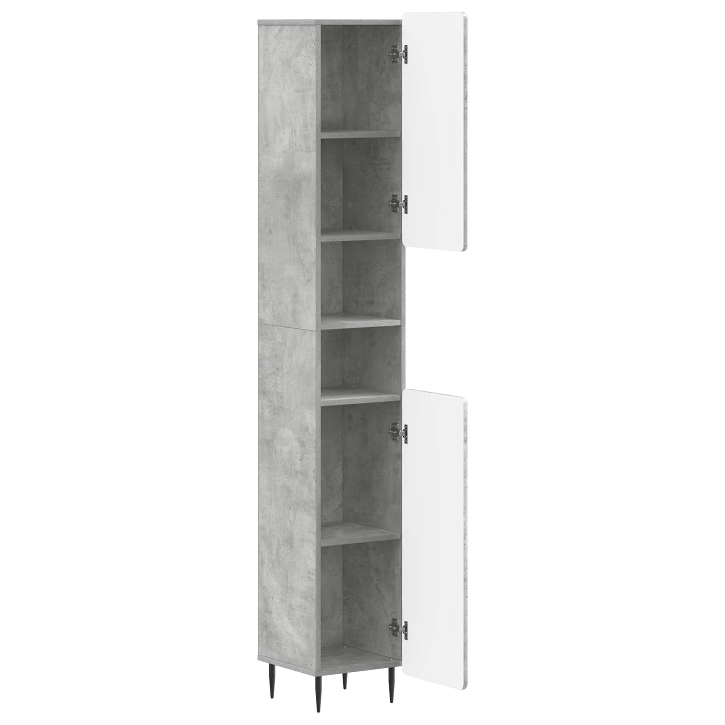vidaXL Bathroom Cabinet with Open Shelf ZWOLLE Concrete Grey