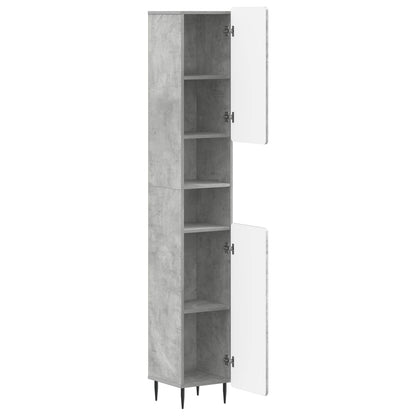 vidaXL Bathroom Cabinet with Open Shelf ZWOLLE Concrete Grey