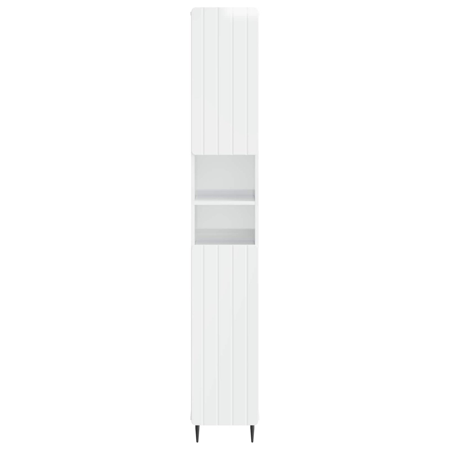 vidaXL Bathroom Cabinet with Open Shelf ZWOLLE High Gloss White