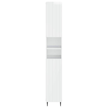 vidaXL Bathroom Cabinet with Open Shelf ZWOLLE High Gloss White