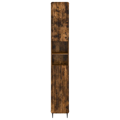 vidaXL Bathroom Cabinet with Open Shelf ZWOLLE Smoked Oak