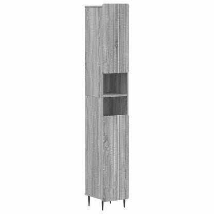vidaXL Bathroom Cabinet with Open Shelf ZWOLLE Grey Sonoma