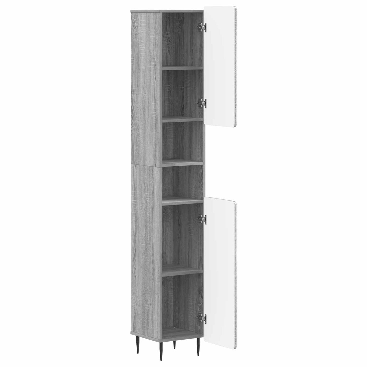 vidaXL Bathroom Cabinet with Open Shelf ZWOLLE Grey Sonoma