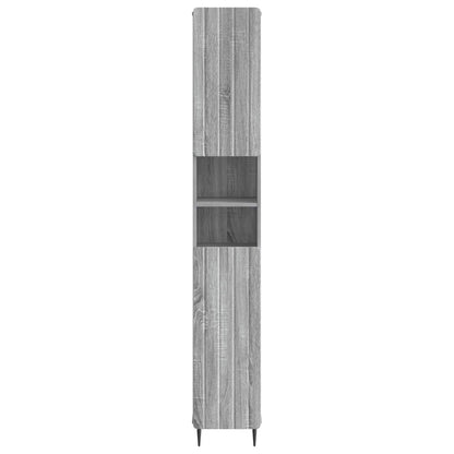 vidaXL Bathroom Cabinet with Open Shelf ZWOLLE Grey Sonoma