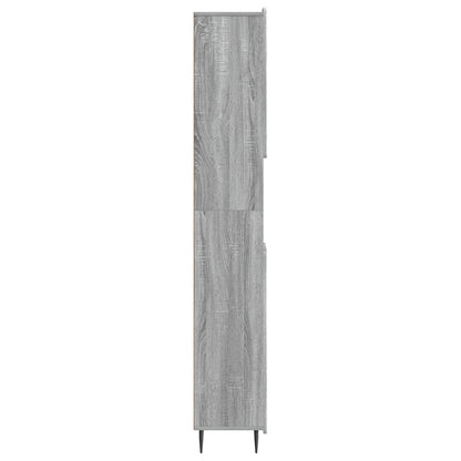 vidaXL Bathroom Cabinet with Open Shelf ZWOLLE Grey Sonoma