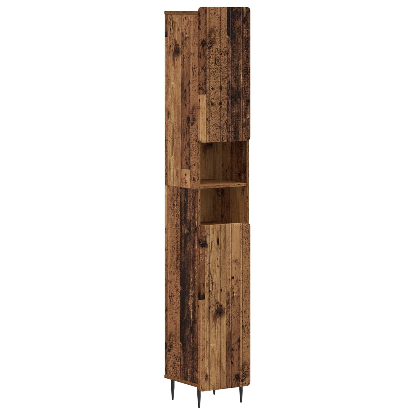 vidaXL Bathroom Cabinet with Open Shelf ZWOLLE Old Wood