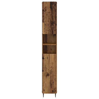 vidaXL Bathroom Cabinet with Open Shelf ZWOLLE Old Wood