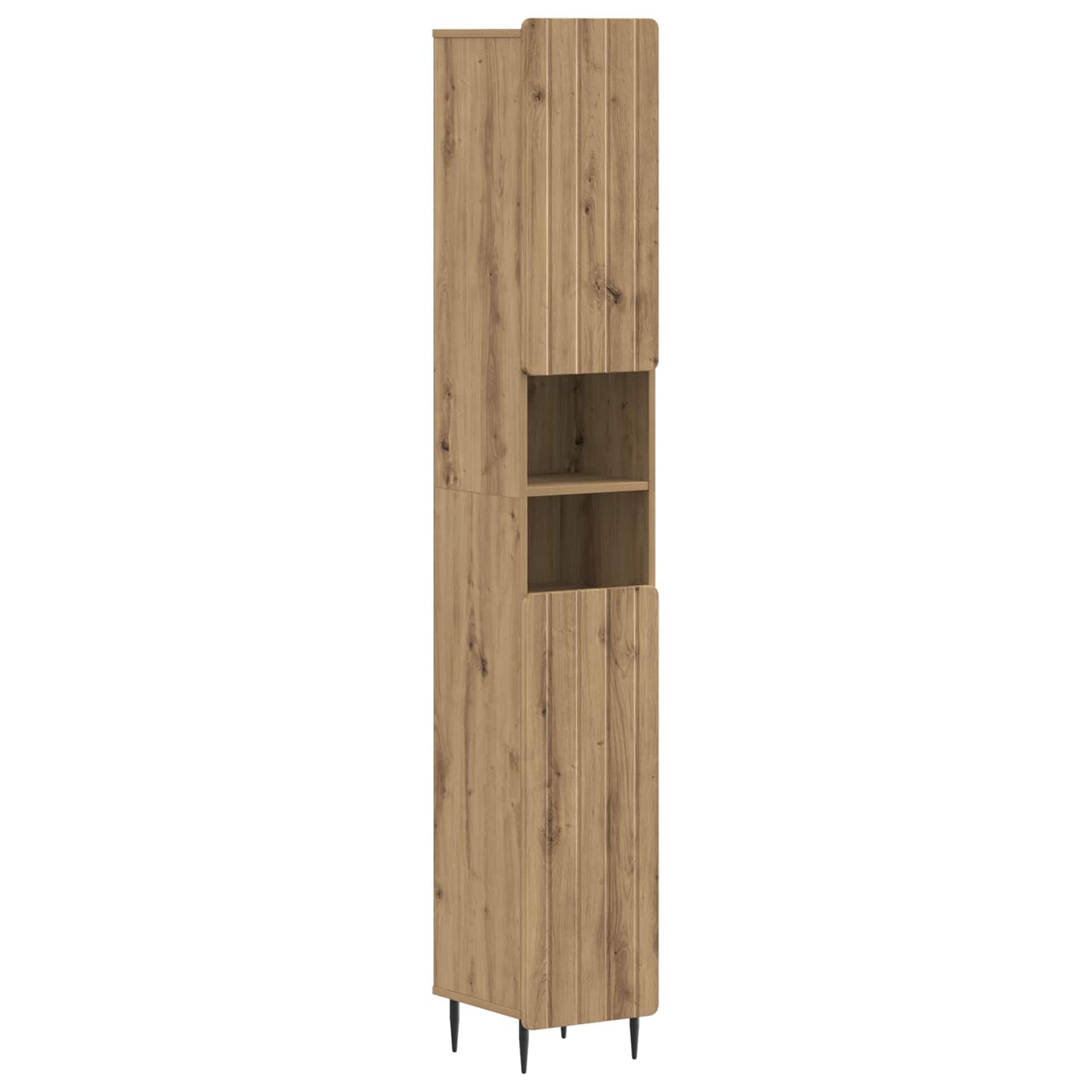 vidaXL Bathroom Cabinet with Open Shelf ZWOLLE Artisan Oak