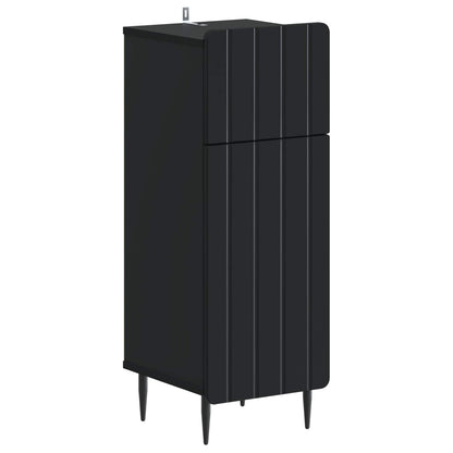 vidaXL Bathroom Storage Cainet ZWOLLE Black 30 x 31 x 79.5 cm