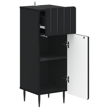 vidaXL Bathroom Storage Cainet ZWOLLE Black 30 x 31 x 79.5 cm