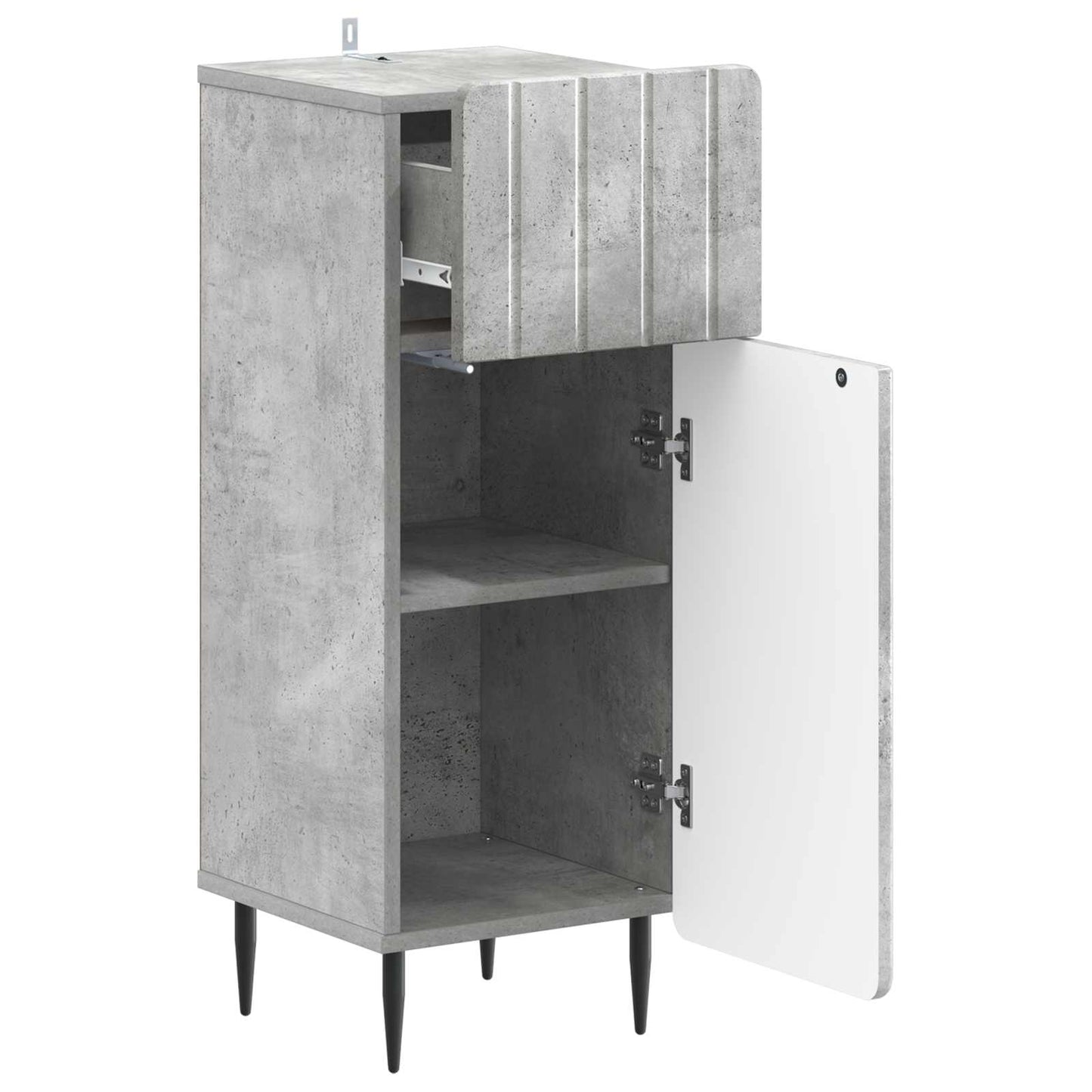 vidaXL Bathroom Storage Cainet ZWOLLE Concrete Grey 30 x 31 x 79.5 cm