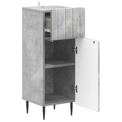 vidaXL Bathroom Storage Cainet ZWOLLE Concrete Grey 30 x 31 x 79.5 cm