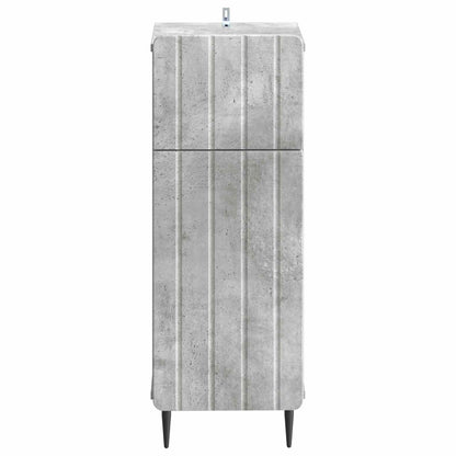 vidaXL Bathroom Storage Cainet ZWOLLE Concrete Grey 30 x 31 x 79.5 cm