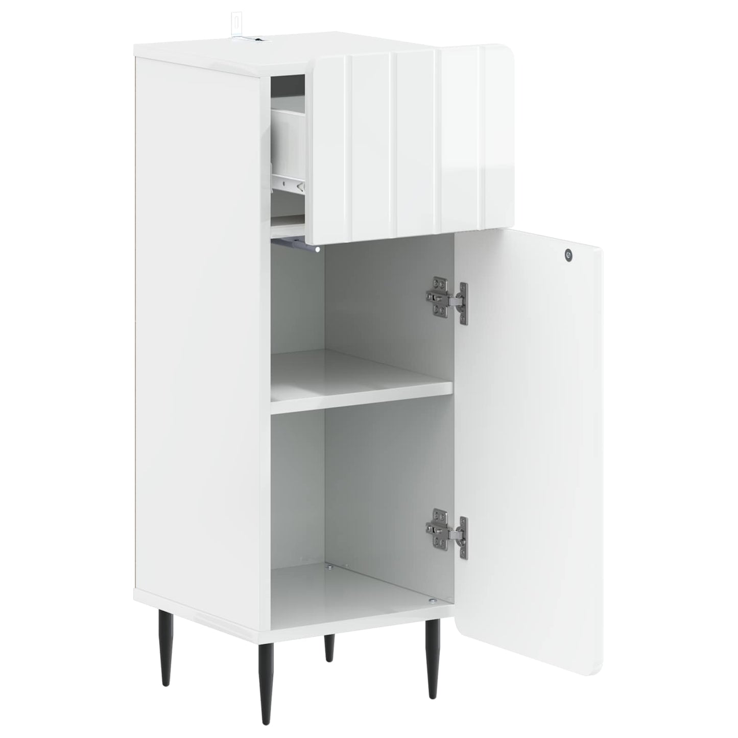 vidaXL Bathroom Storage Cainet ZWOLLE High Gloss White