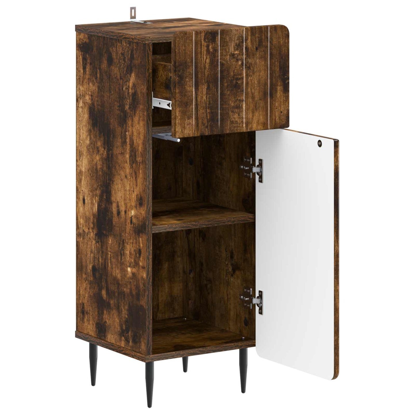 vidaXL Bathroom Storage Cainet ZWOLLE Smoked Oak 30 x 31 x 79.5 cm