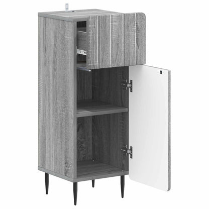 vidaXL Bathroom Storage Cainet ZWOLLE Grey Sonoma 30 x 31 x 79.5 cm
