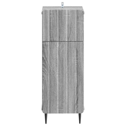 vidaXL Bathroom Storage Cainet ZWOLLE Grey Sonoma 30 x 31 x 79.5 cm