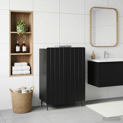 vidaXL Bathroom Storage Cainet ZWOLLE Black 59.5 x 31 x 79.5 cm