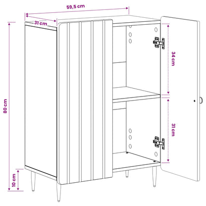 vidaXL Bathroom Storage Cainet ZWOLLE Sonoma Oak 59.5 x 31 x 79.5 cm