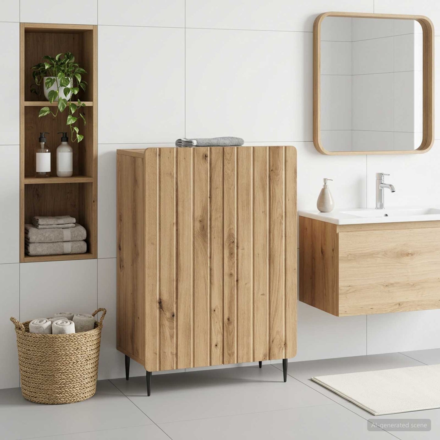 vidaXL Bathroom Storage Cainet ZWOLLE Artisan Oak 59.5 x 31 x 79.5 cm