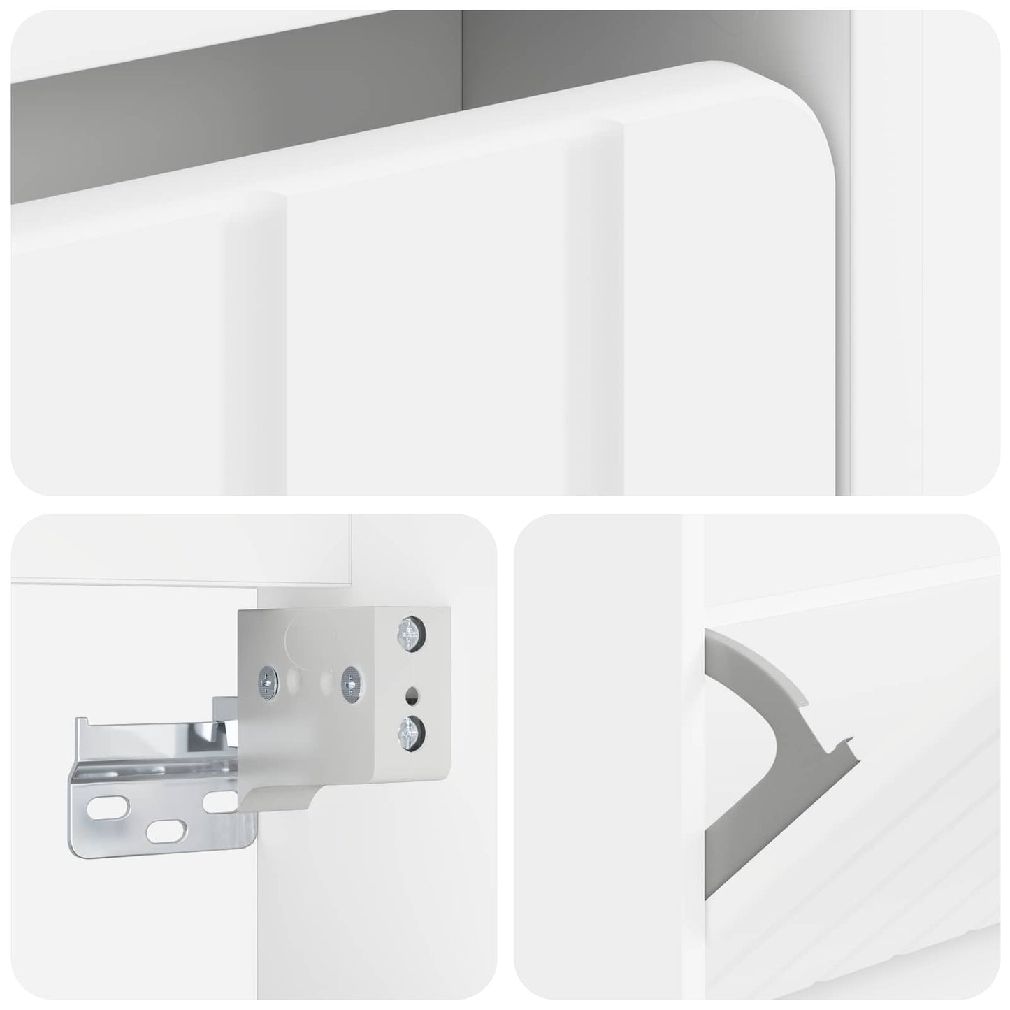 vidaXL Wall-Mounted Shoe Cabinet ZWOLLE 71 x 17 x 43 cm White