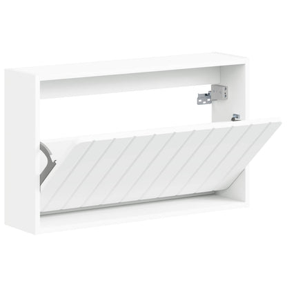 vidaXL Wall-Mounted Shoe Cabinet ZWOLLE 71 x 17 x 43 cm White