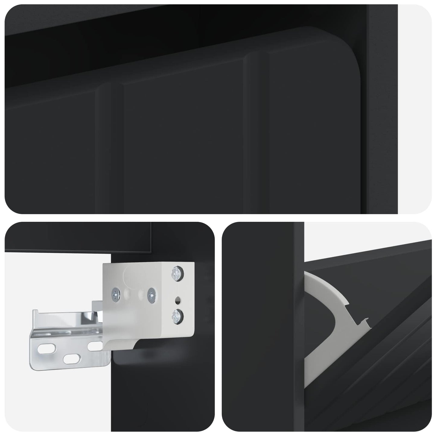 vidaXL Wall-Mounted Shoe Cabinet ZWOLLE 71 x 17 x 43 cm Black