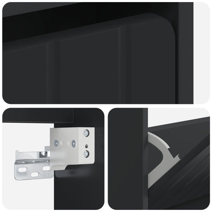 vidaXL Wall-Mounted Shoe Cabinet ZWOLLE 71 x 17 x 43 cm Black
