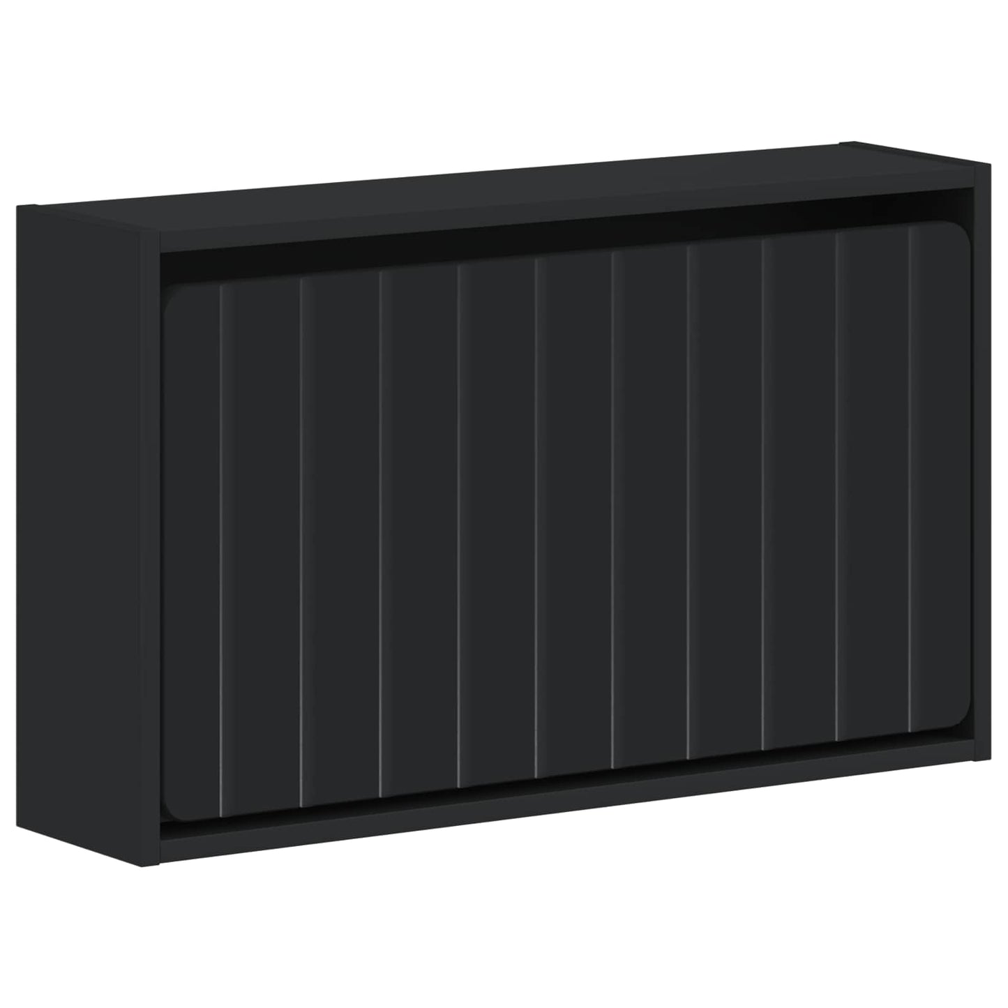 vidaXL Wall-Mounted Shoe Cabinet ZWOLLE 71 x 17 x 43 cm Black
