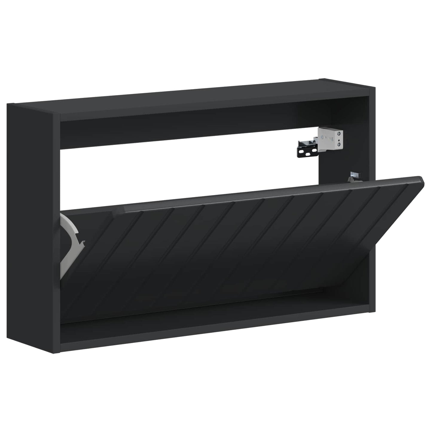 vidaXL Wall-Mounted Shoe Cabinet ZWOLLE 71 x 17 x 43 cm Black