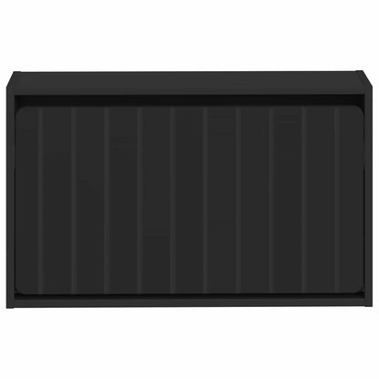 vidaXL Wall-Mounted Shoe Cabinet ZWOLLE 71 x 17 x 43 cm Black