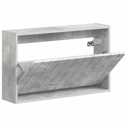 vidaXL Wall-Mounted Shoe Cabinet ZWOLLE 71 x 17 x 43 cm Concrete Grey