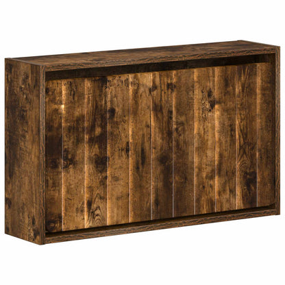 vidaXL Wall-Mounted Shoe Cabinet ZWOLLE 71 x 17 x 43 cm Smoked Oak